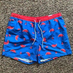 Way to Celebrate Men’s Patriotic Watermelon Swim Shorts size 2XL NWT